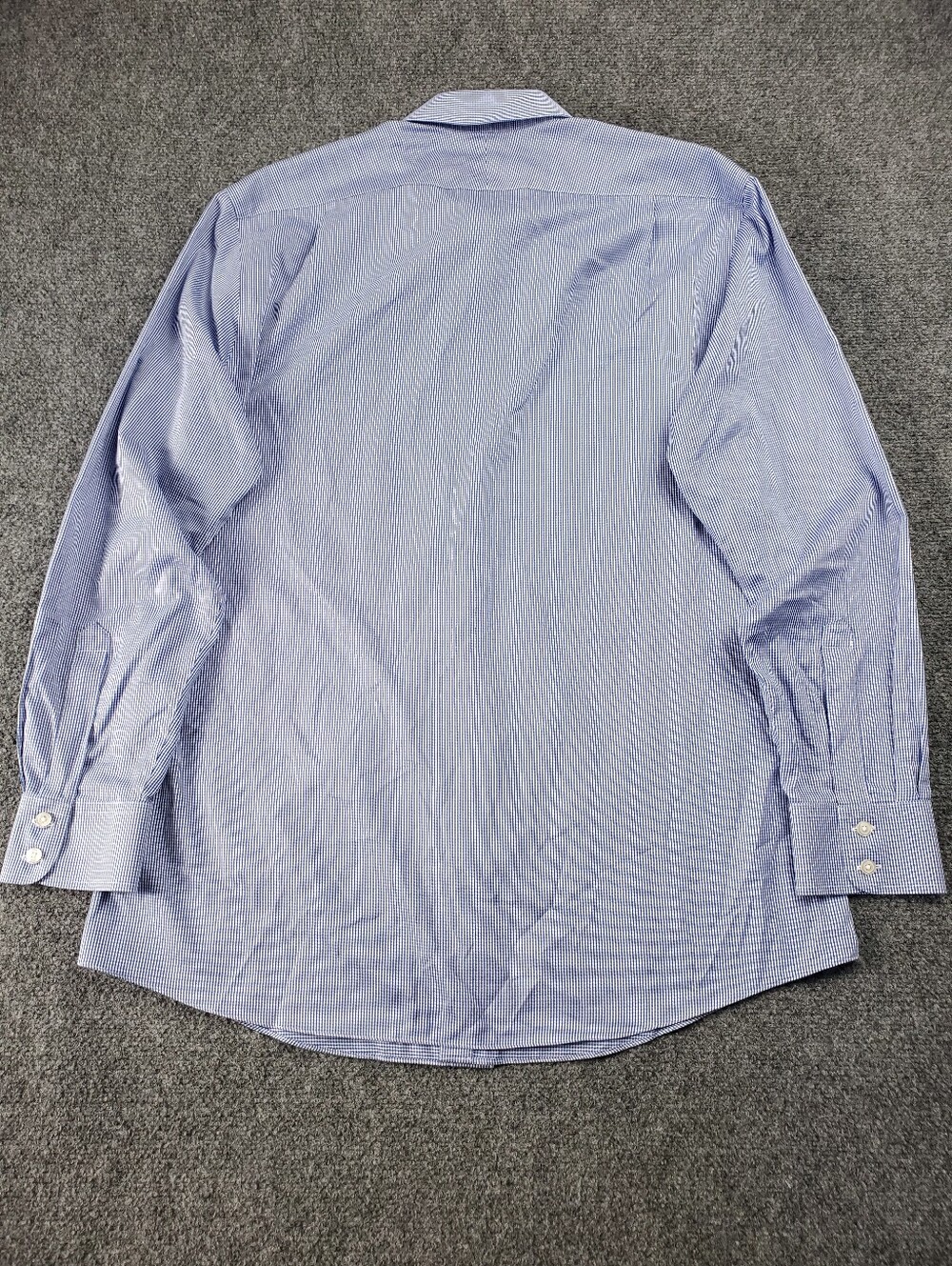 Charles Tyrwhitt Dress Shirt Slim Fit 16.5 35 Blue White Check Non Iron Spread - Picture 3 of 8